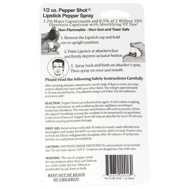 Pepper Shot 1.2% MC 1/2 Oz Lipstick Pepper Spray